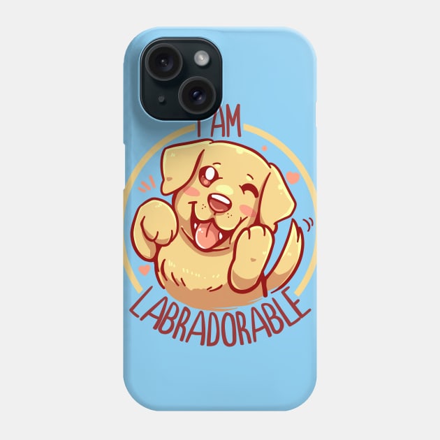 I am Labradorable - Golden Labrador Phone Case by TechraNova