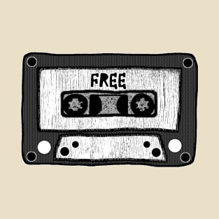 free cassette black and white T-Shirt