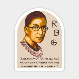 Ruth Bader Ginsburg Portrait and Quote Magnet