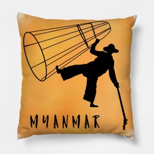 Myanmar Sunset Pillow