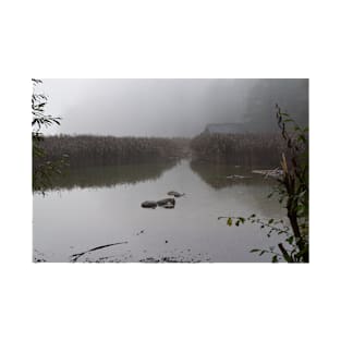 Autumn lake in the fog T-Shirt