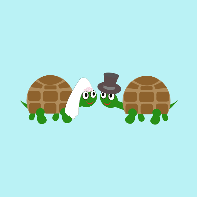 Tortoise wedding day by designInk