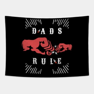 Fathers Day Gift For Dads Gifts For Son To Dad To Son Fist Bump Dad Rules Tapestry