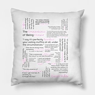 The importance of being Ernest Quote Collage Pillow