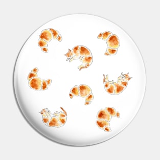 Croissant Kittens Pin