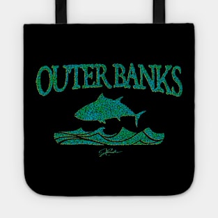 Outer Banks, North Carolina, Bluefin Tuna Leaping Over Waves Tote