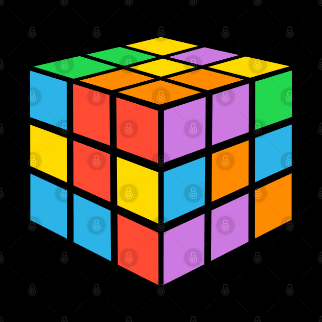 Puzzle Cube (Pastel Version, Clean Graphic) by Pandoramonium