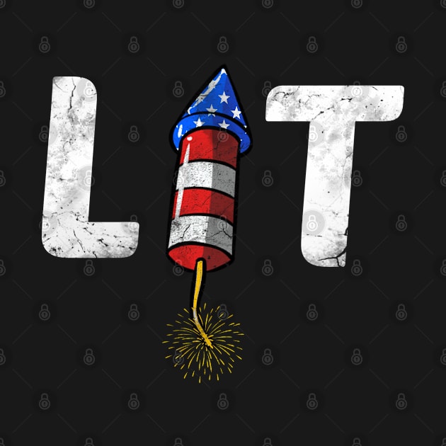 Lit Funny 4Th Of July by Rebrand