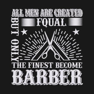 Barber Design All Men Are 62 T-Shirt