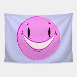 Pink Smiley Face Tapestry