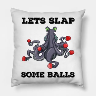 Ping Pong Table Tennis Tabletennis Funny Kraken Octopus Pun Pillow