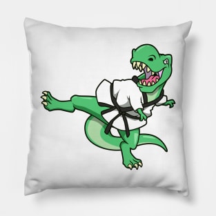 Cartoon TREX doing Hapkido Pillow