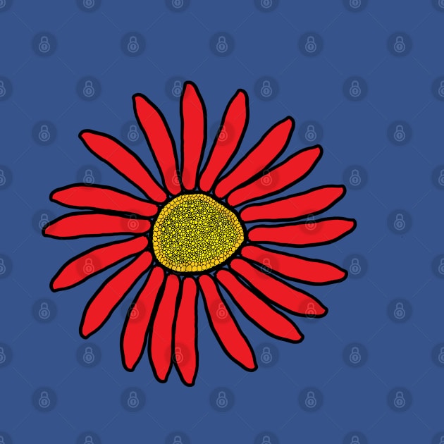 Beautiful, Cute, Pretty, Red flower design. by Blue Heart Design