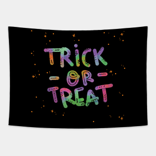 Trick or Treat Gummy Worms Matching Halloween Colorful Tees Tapestry