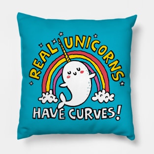 Real Unicors Have Curves Pillow