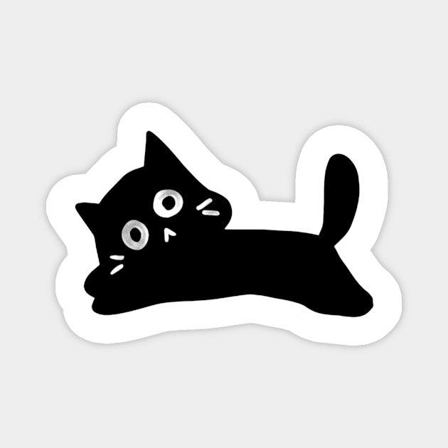 My Body Says Nope - Funny Lazy Cat Gift Magnet by Nahlaborne