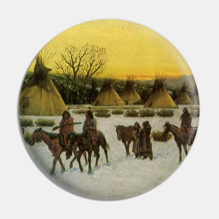 Sioux Camp at Wounded Knee by John Hauser Pin