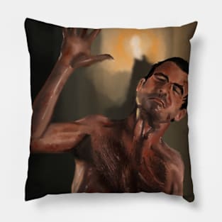 Dracula emerging from wolf - Claes Bang Pillow