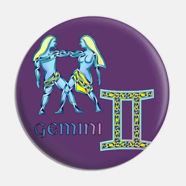 Gemini Pin by KnotYourWorld4