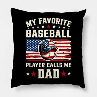 4th of July American Baseball Dad Pillow