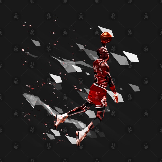 Micheal Jordan Abstract Poly Art by hesxjohnpaul