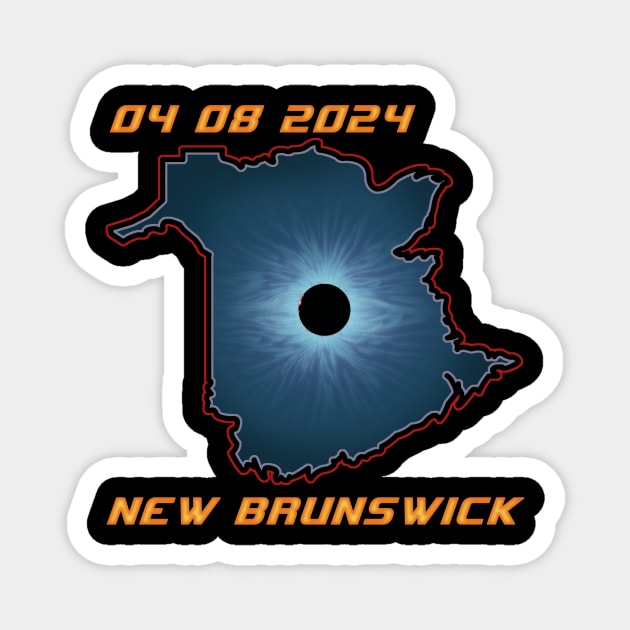 New Brunswick 2024 Total Solar Eclipse Magnet by Victopia