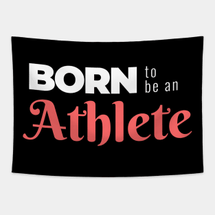 BORN to be an Athlete (DARK BG) | Minimal Text Aesthetic Streetwear Unisex Design for Fitness/Athletes | Shirt, Hoodie, Coffee Mug, Mug, Apparel, Sticker, Gift, Pins, Totes, Magnets, Pillows Tapestry