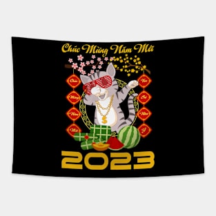 Chuc Mung Nam Moi Happy Vietnamese Traditional New Year 2023 Tapestry