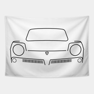 Reliant Regal 1970s classic car black outline graphic Tapestry