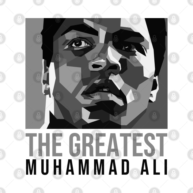The Greatest Muhammad Ali Grayscale by mursyidinejad