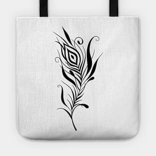 Black feather. Tote