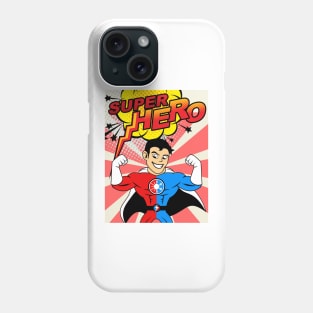 Super Hero superguy with muscles Phone Case