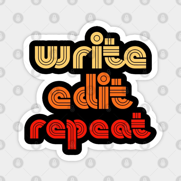 retro write edit repeat Magnet by H. R. Sinclair