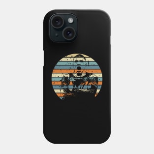 Mbappe 7, Vintage circle lineart, Football player Phone Case