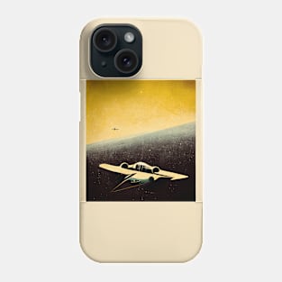 Retro sci fi airplane poster Phone Case