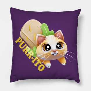 Purr-ito cute Cat Burrito Pillow