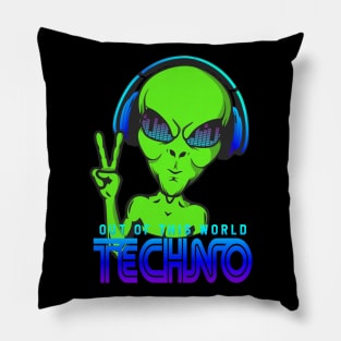 Techno Alien EDM Sound Speaker Club Pillow