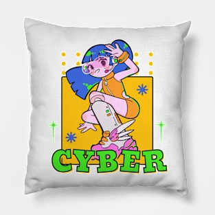 Cyber Girl Pillow