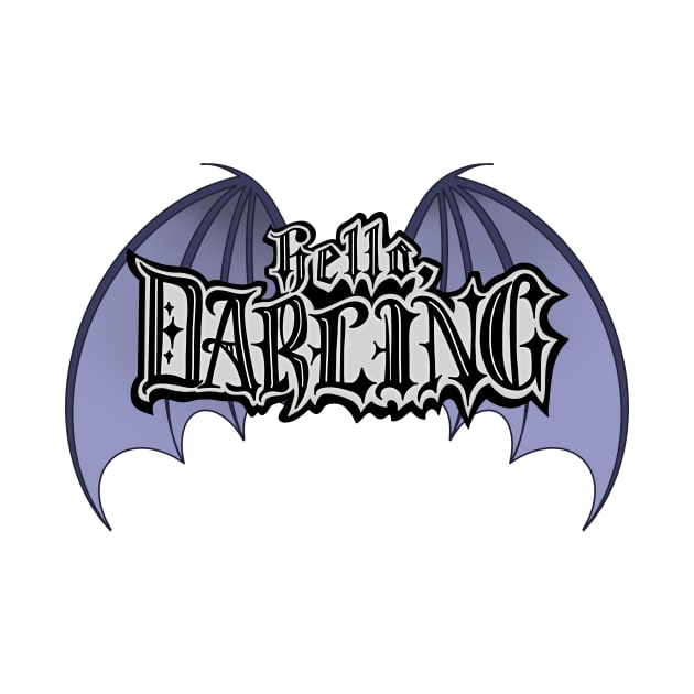 Hello Darling Bat Wings Design by Thenerdlady