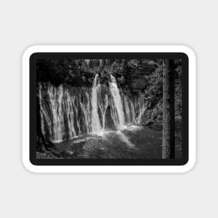 McArthur-Burney Falls in Black and White Magnet