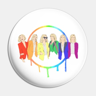 Cate Blanchett - Rainbow Pride Flag with Watercolour Pin