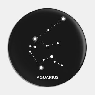 Aquarius Zodiac Constellation Shirt Birth Sign Pin