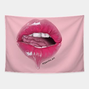 Drippy lips Tapestry