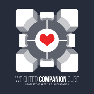 Weighted Companion Cube Loves You T-Shirt