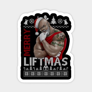 Merry Liftmas Ugly Christmas Gym Workout Gift Mens 4 Magnet