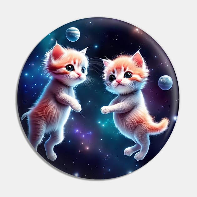 Space Cats 40 Pin by ABSTRACT-IVISM