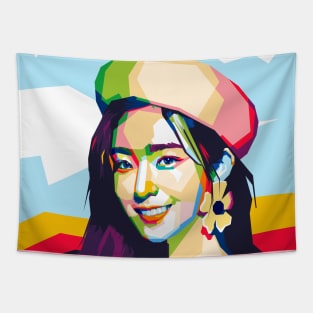 irene red velvet Tapestry