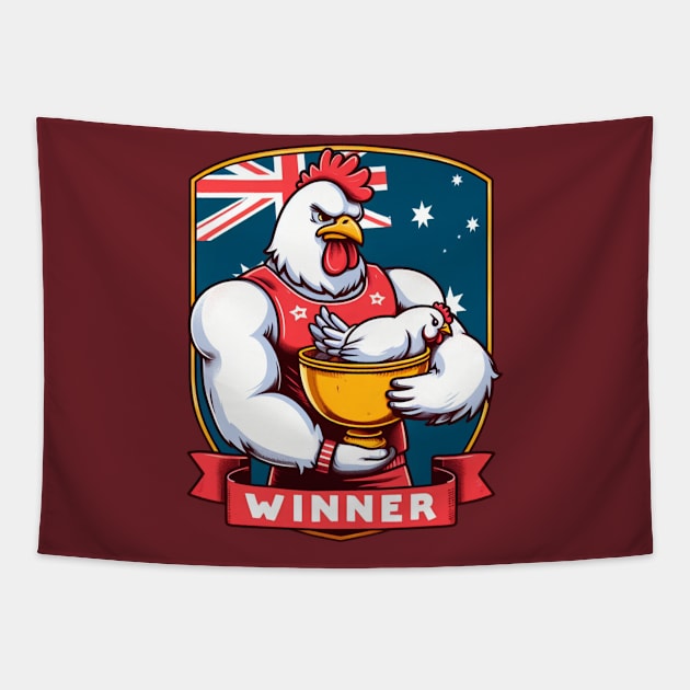 Winner Winner Chicken Dinner Tapestry by BukovskyART