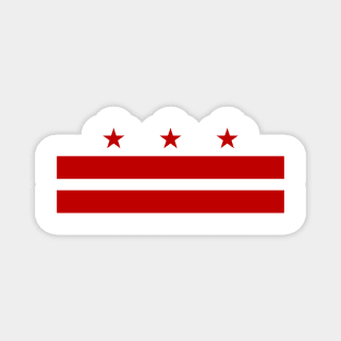 Washington DC City Flag Red White Magnet