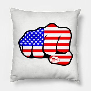 9-11 Stars and Stripes Fist Pillow